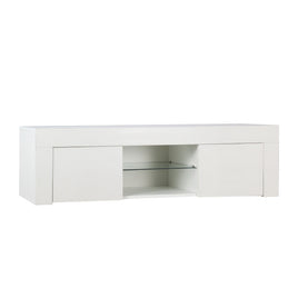 Artiss Entertainment Unit TV Cabinet LED 130cm White Angus - ElectronX Plus