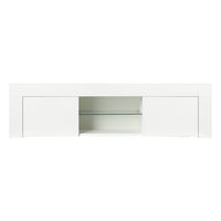 Artiss Entertainment Unit TV Cabinet LED 130cm White Angus - ElectronX Plus