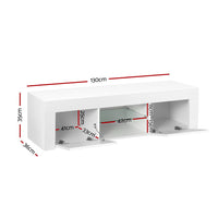 Artiss Entertainment Unit TV Cabinet LED 130cm White Angus - ElectronX Plus