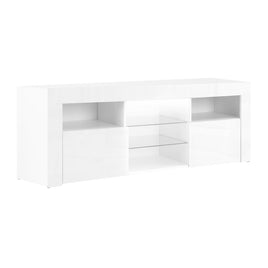 Artiss Entertainment Unit TV Cabinet LED 145cm White Angus - ElectronX Plus