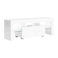 Artiss Entertainment Unit TV Cabinet LED 130cm White Elo - ElectronX Plus