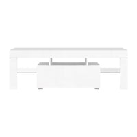 Artiss Entertainment Unit TV Cabinet LED 130cm White Elo - ElectronX Plus