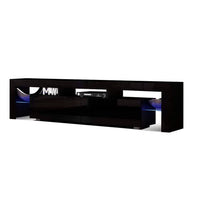 Artiss Entertainment Unit TV Cabinet LED 189cm Black Elo - ElectronX Plus