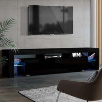 Artiss Entertainment Unit TV Cabinet LED 189cm Black Elo - ElectronX Plus