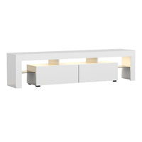 Artiss Entertainment Unit TV Cabinet LED 189cm White Elo - ElectronX Plus