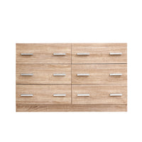 Artiss 6 Chest of Drawers - VEDA Oak - ElectronX Plus