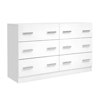 Artiss 6 Chest of Drawers - VEDA White - ElectronX Plus