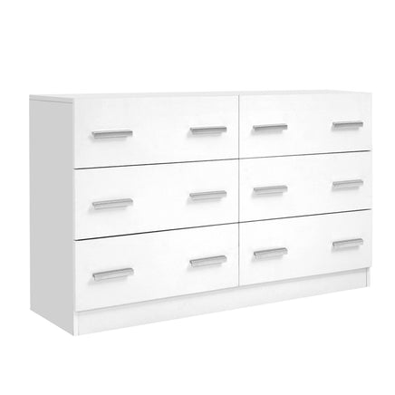 Artiss 6 Chest of Drawers - VEDA White - ElectronX Plus