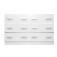 Artiss 6 Chest of Drawers - VEDA White - ElectronX Plus