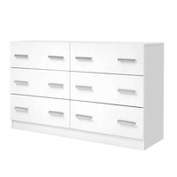 Artiss 6 Chest of Drawers - VEDA White - ElectronX Plus