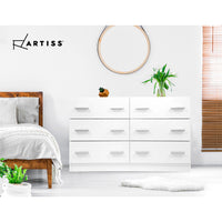 Artiss 6 Chest of Drawers - VEDA White - ElectronX Plus