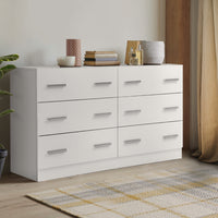 Artiss 6 Chest of Drawers - VEDA White - ElectronX Plus