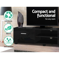 Artiss Entertainment Unit TV Cabinet 140cm Black Jim - ElectronX Plus