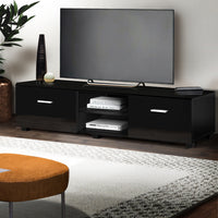 Artiss Entertainment Unit TV Cabinet 140cm Black Jim - ElectronX Plus