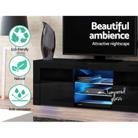 Artiss Entertainment Unit TV Cabinet LED 160cm Black Bobi - ElectronX Plus