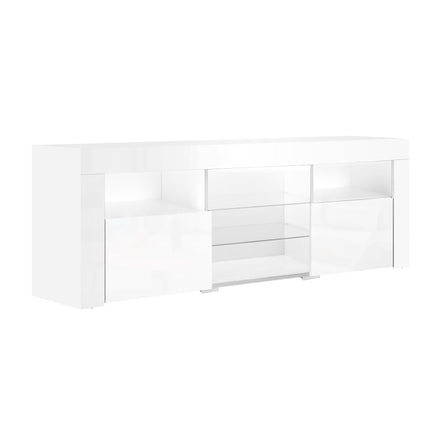 Artiss Entertainment Unit TV Cabinet LED 160cm White Bobi - ElectronX Plus