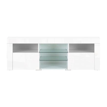 Artiss Entertainment Unit TV Cabinet LED 160cm White Bobi - ElectronX Plus