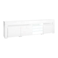 Artiss Entertainment Unit TV Cabinet LED 180cm White Bobi - ElectronX Plus