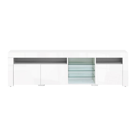 Artiss Entertainment Unit TV Cabinet LED 180cm White Bobi - ElectronX Plus