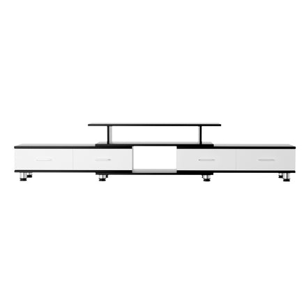 Artiss TV Cabinet Entertainment Unit Stand Wooden 160CM To 220CM Storage Drawers Black White - ElectronX Plus