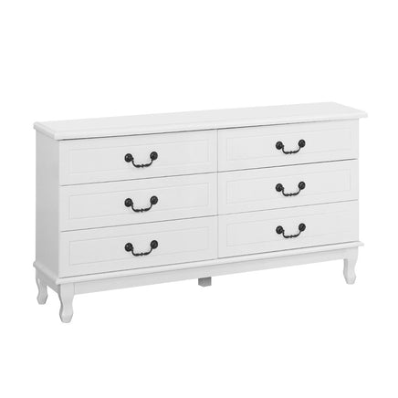 Artiss 6 Chest of Drawers - KUBI White - ElectronX Plus