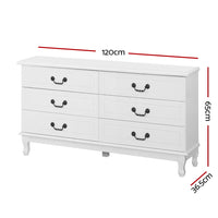 Artiss 6 Chest of Drawers - KUBI White - ElectronX Plus