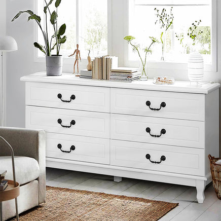 Artiss 6 Chest of Drawers - KUBI White - ElectronX Plus