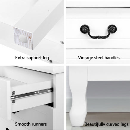 Artiss 6 Chest of Drawers - KUBI White - ElectronX Plus