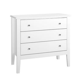 Artiss 3 Chest of Drawers - BRITTANY White - ElectronX Plus