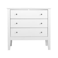 Artiss 3 Chest of Drawers - BRITTANY White - ElectronX Plus