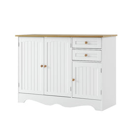 Artiss Buffet Sideboard 3 Doors - BERNE White - ElectronX Plus