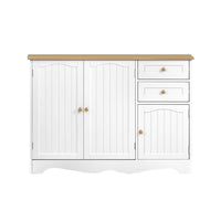 Artiss Buffet Sideboard 3 Doors - BERNE White - ElectronX Plus