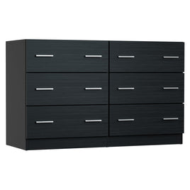 Artiss 6 Chest of Drawers - VEDA Black - ElectronX Plus