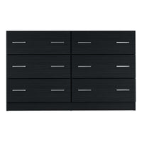 Artiss 6 Chest of Drawers - VEDA Black - ElectronX Plus