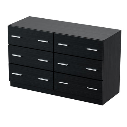 Artiss 6 Chest of Drawers - VEDA Black - ElectronX Plus