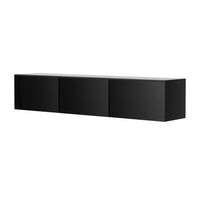 Artiss Floating Entertainment Unit TV Cabinet High Glossy Black 3 Cabinets 200CM - ElectronX Plus