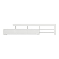 Artiss Entertainment Unit TV Cabinet LED 215cm White Caya - ElectronX Plus