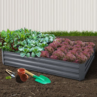 Greenfingers Garden Bed 210x90cm Planter Box Raised Container Galvanised Steel - ElectronX Plus