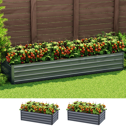 Greenfingers Garden Bed 240X80X45cm Planter Box Raised Container Galvanised Herb - ElectronX Plus