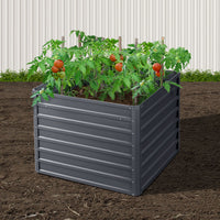 Greenfingers 2x Garden Bed 100x100x77cm Planter Box Raised Container Galvanised - ElectronX Plus