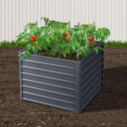 Greenfingers 2x Garden Bed 100x100x77cm Planter Box Raised Container Galvanised - ElectronX Plus