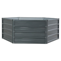 Greenfingers 2x Garden Bed 130x130x46cm Planter Box Raised Container Galvanised - ElectronX Plus