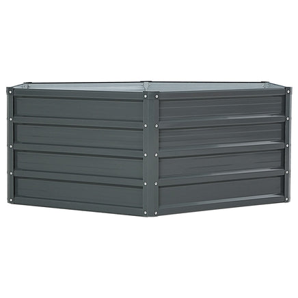 Greenfingers 2x Garden Bed 130x130x46cm Planter Box Raised Container Galvanised - ElectronX Plus