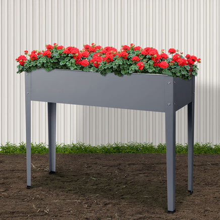 Greenfingers Garden Bed Elevated 100X80X30cm Planter Box Container Galvanised - ElectronX Plus