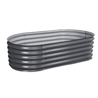 Greenfingers Garden Bed 160X80X42cm Oval Planter Box Raised Container Galvanised - ElectronX Plus