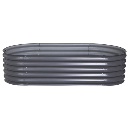 Greenfingers Garden Bed 160X80X42cm Oval Planter Box Raised Container Galvanised - ElectronX Plus