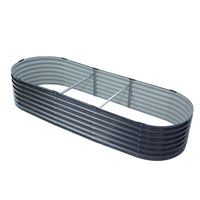 Greenfingers Garden Bed 240X80X42cm Oval Planter Box Raised Container Galvanised - ElectronX Plus