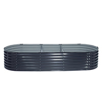 Greenfingers Garden Bed 240X80X42cm Oval Planter Box Raised Container Galvanised - ElectronX Plus