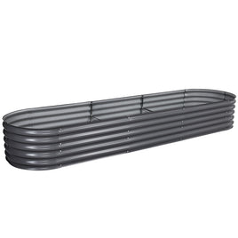 Greenfingers Garden Bed 320X80X42cm Oval Planter Box Raised Container Galvanised - ElectronX Plus