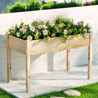 Greenfingers Garden Bed Elevated 120x60x80cm Wooden Planter Box Raised Container - ElectronX Plus